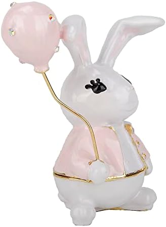 ארנב ארנב ארנב של שבע קופסאות תכשיטים תלויים קופסאות תכשיטים תלויות ארנב ארנב ורוד חמוד עם בלון