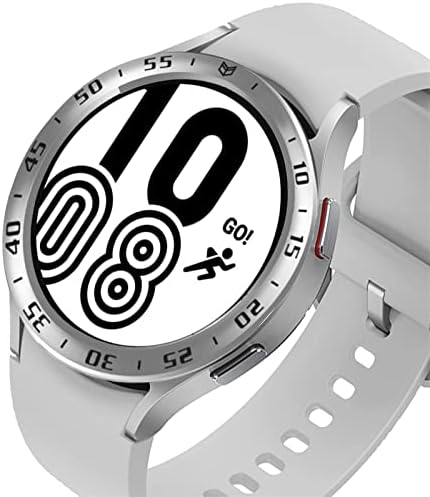Compatible מתאים עם Samsung Galaxy Watch 4 קלאסי 46 ממ דבק טבעת כיסוי אנטי שריטה נירוסטה להורדות לנירוסטה