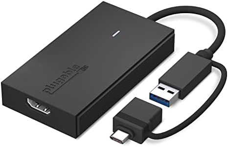 מתאם USB C ניתן לחיבור ל- HDMI, מתאם גרפי וידאו אוניברסלי עבור USB 3.0 ו- USB-C Macs ו- Windows, הרחיב