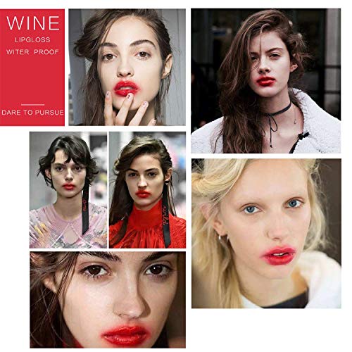 מוליס נוזל יין אדום שפתון 6 צבעים נוזל שפתון עמיד למים טבעי לאורך זמן יין גלוס מיני שפתון יין בקבוק