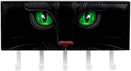 Laiyuhua ווים דבק צבעוניים עם 5 ווים ותא אחד לאחסון, מושלם לכניסה שלך, למטבח, לחתול חדר שינה שחור שחור
