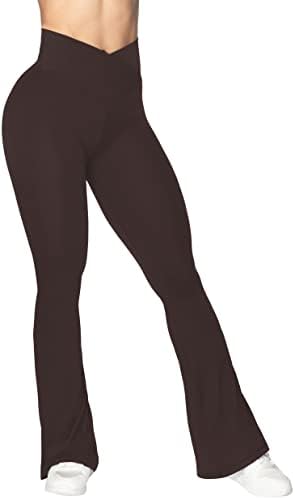 חותלות של Sunzel Flare, מכנסי יוגה קרוסאובר עם בקרת בטן, רגל גבוהה ומותניים רחבה