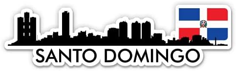 Squiddy Santo Domingo Dominican Republic Skyline - מדבקה ויניל לרכב, מחשב נייד, מחברת