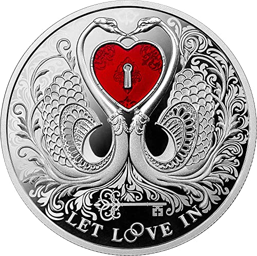 2022 דה מודרני PowerCoin Let Love in Silver Coin 1 $ niue 2022 17.5 GR הוכחה