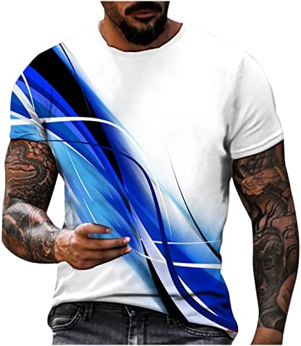 גודל פלוס גודל תלת מימד חולצות הדפס לגברים צמרות טי דיגיטליות גרפיות