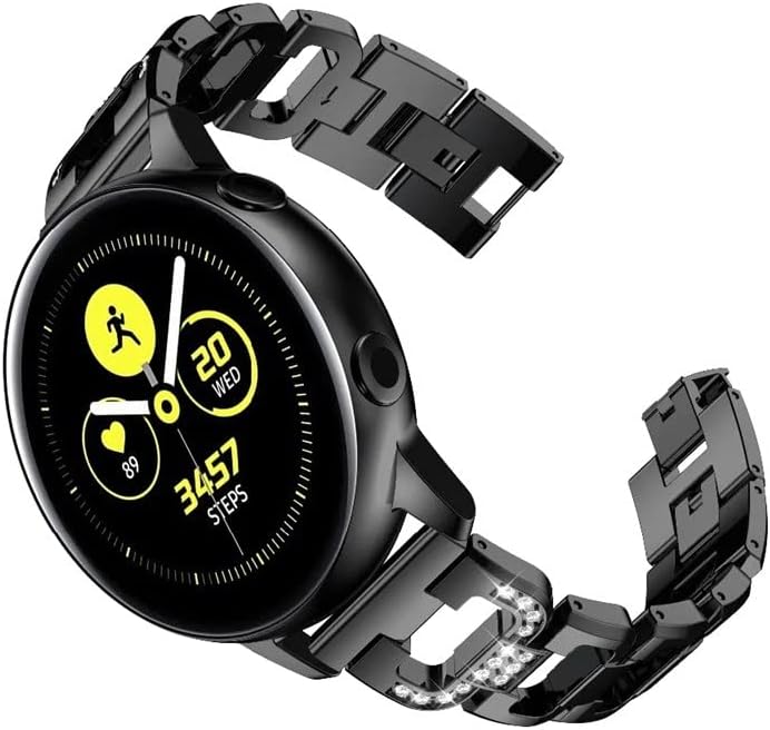 רצועה תואמת ל- Samsung Galaxy Gear S3 Frontier/Watch Classic/Galaxy Watch 46 ממ, להקת אביזרי צנציות