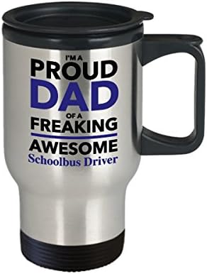 אבא גאה של ספל קפה לנהג בית ספר מדהים מפחרר ספל קפה, מתנה ליום אבות לאבא מבן בת ילדים