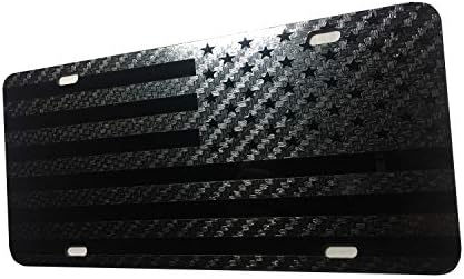 CustomSterdesigns מט שחור על Blk דגל אמריקאי טקטי כבד לוחית אלומיניום סניף S14