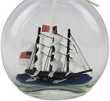 בעבודת יד ימי דקור יו. אס. אס חוקה דגם ספינה זכוכית בקבוק 4 - ספינה בבקבוק - דגם חנק