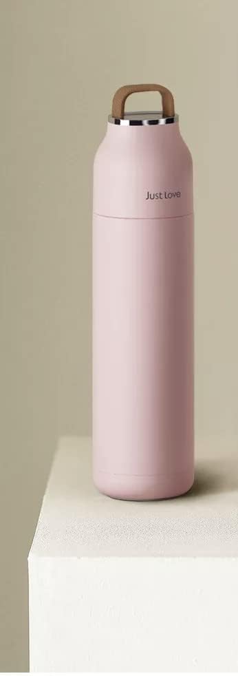 בקבוק מים מבודד נירוסטה נירוסטה עם מכסה ידית - 500 מל - עיצוב מודרני, מינימליסטי ומדוף