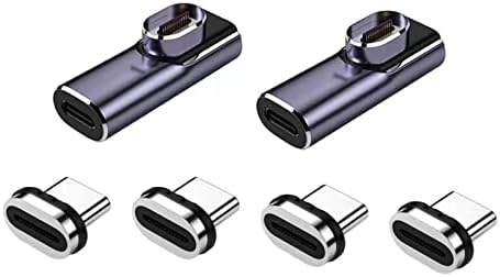מתאם מגנטי של Youngselly USB C ומחבר USB C, תומך Thunderbolt 4, USB4.0, PD 100W מטען מהיר תואם למכשירי