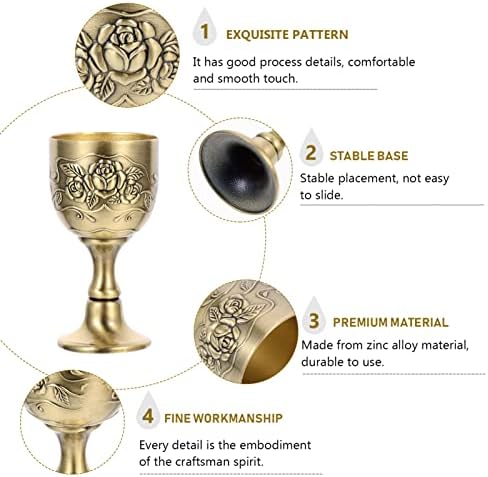 כוסות זכוכית קאבילוק כוסות מרטיני מתכת 4 חתיכות מלכים רויאל גליס פליז כוס גביע גביע וינטג
