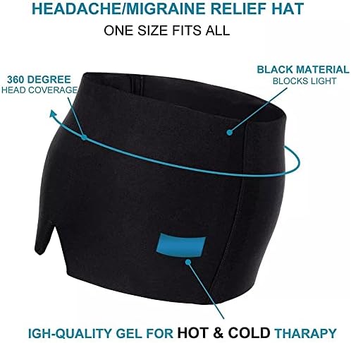 לשימוש חוזר ראש קרח חבילת מתכוונן ג ' ל קר חבילה ראש לעטוף מיגרנה הקלה & מגבר; מתח כאב ראש הקלה מיגרנה
