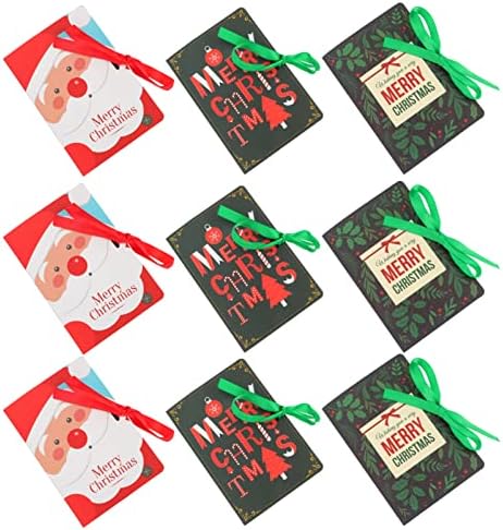 9 יחידות חג המולד סוכריות לטפל שקיות קרטון תיבת חג המולד ממתקים מקרה חג המולד דברים טובים יכול עבור