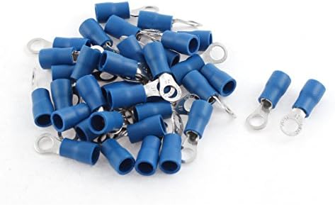 אביזרי אודיו ווידאו לשון טבעת אקסיט מסופים מבודדים מראש 16-14 מחברי כבלים ומתאמים 35 יחידות כחול