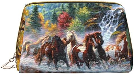 Oggot Horses תיקיית חוסות מארגן נסיעות לגברים ונשים, תיק איפור עור קל משקל תיק קוסמטי גדול