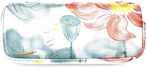 תיקי קוסמטיקה של Tbouobt תיקי איפור לנשים, שקיות טיול איפור קטנות, אמנות רטרו של מנוף פרחים לוטוס