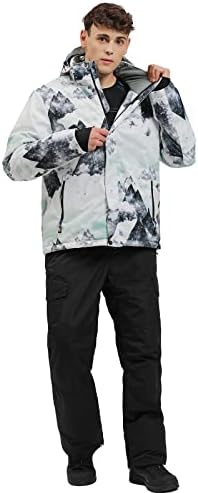 חליפת סקי לגברים של Yeefine ז'קט ומכנסיים קבעו חליפת שלג אטום למים חיצוני חוץ חורפי חורפי חורפי חורף