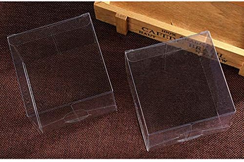 10 יחידות קופסות טובות ברורות 4 על 4 על 4 סמ מיני קופסות מתנה שקופות פלסטיק הקאפקייקס מקרון סוכריות