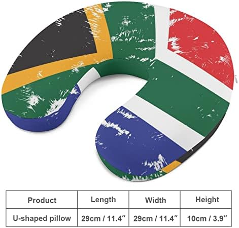 כרית נסיעות דגל דרום אפריקה לרכבת רכבת מטוס כרית כרית ראש כרית כרית עם קצף זיכרון בגודל אחד