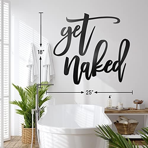 Vivegate קבל שלט עירום - 18 x 25 קבל שלט עירום לעיצוב קיר אמבטיה אמבטיות אמנות מדבקות