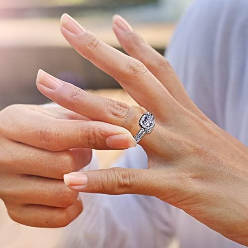 2023 יוקרה זירקון ריינסטון טבעת ליידי אלגנטי חתונה תכשיטי טבעת תכשיטי מתנה צועד טבעות