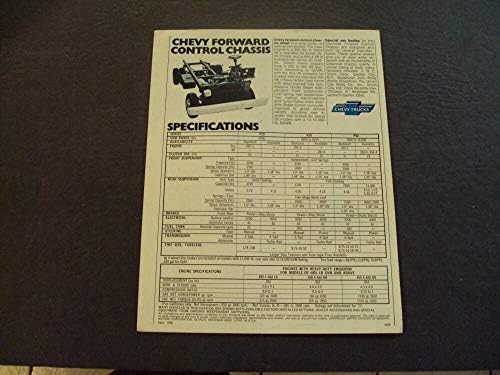 חוברת המודעות של Chevy Control Control Control של Chevy Chassis 1977