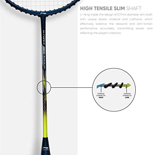 Li-ning G-Force Superlite 3600 סיבי פחמן מחבט Badminton עם כיסוי מלא בחינם