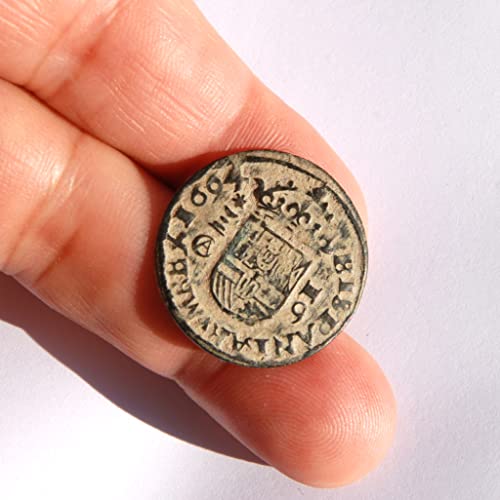 1664 CA Phillip IV 16 Maravedis Tastle Colonial Colonial And Lion Caribbean Era Coin 319 מוכר מאוד