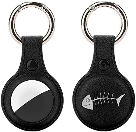 שחור דגי עצם תואם עם איירטאג מקרה עם מחזיק מפתחות מוצר מאתר אביזרי עם מפתח טבעת עבור איירטאג