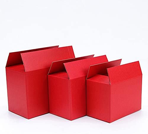914 5 יחידות / 10 יחידות אדום קרטון גלי נייר אחסון קטן תיבת תכשיט אריזת אריזת מתנה תמיכה מותאם אישית