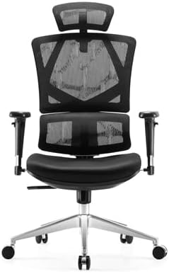 ארגונומי משרד כיסא - גבוהה בחזרה שולחן כיסא עם תמיכה המותני, מתכוונן משענת ראש ועבה מושב כרית לנשימה