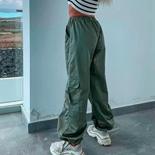 מכנסיים סרבלי נשים מקרית נשים של מטען רופף מכנסיים רטרו רב כיס נמוך נשים מכנסי קז ' ואל לקיץ