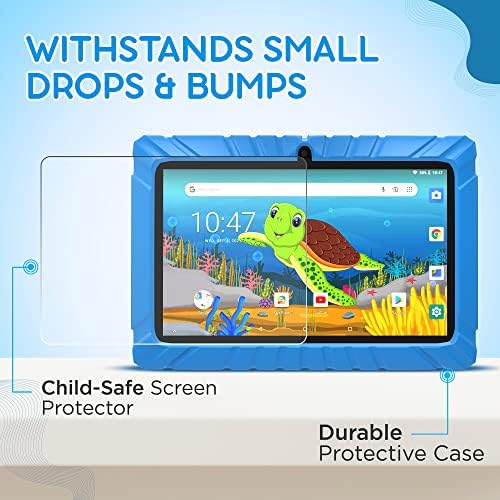 Contixo Kids Learning Tablet, טאבלט 7 אינץ 'לילדים ו- KB -2600 ילדים מתקפלים על צרור אוזניות Bluetooth