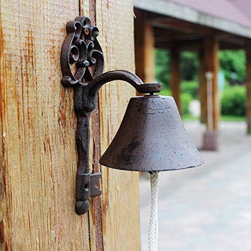 דלת תלויה בקיר פעמון מלאכות עתיקות ביד פעמון האביזרים הביתיים - לדלת כניסה, גינה, פטיו, חצר