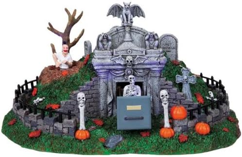 Lemax Spooky Town Sights & Sounds Collection Village Collection Mausoleum 84745