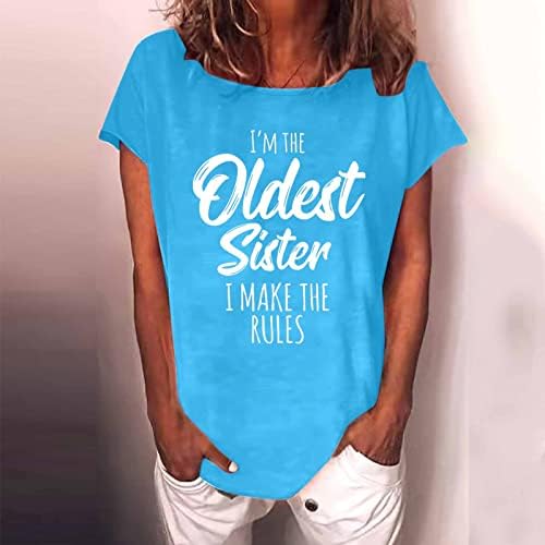 חולצות לנערות נשים מצחיק גרפי מודפס מקרית חולצות קצר ארוך שרוול סוודר קלאסי בסיסי טי חולצות טוניקת