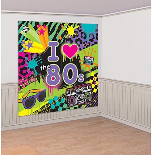 ערכת קישוט קיר של סצנת המסיבות של שנות ה -80