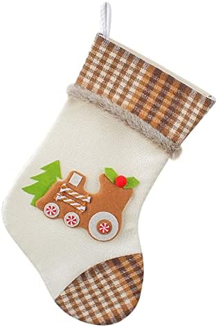 גרבי חג המולד מיני גרביים סנטה קנדי ​​שקית מתנה לקישוטים לעץ חג המולד מחקים איש