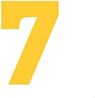 3 מספר יחיד גבוה 7 ברזל על העברת חום לכדורגל כדורגל בייסבול ג'רזי חולצת טריקו צהוב