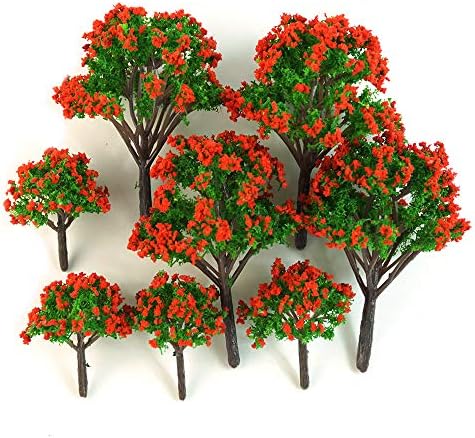 28 יחידות דגם עצי מעורב צבעוני דגם עץ ירוק מיני עץ סט אדריכלות דגם עצי נוף נוף עצים