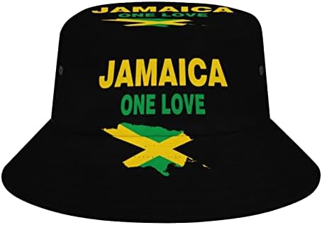 מפת דגל ג'מייקה כובעי דלי אהבה אחד
