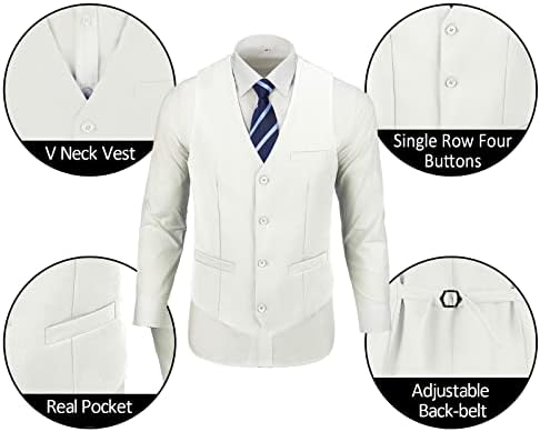 חליפות לגברים 3 חתיכות 2 כפתור חליפת התאמה דקה