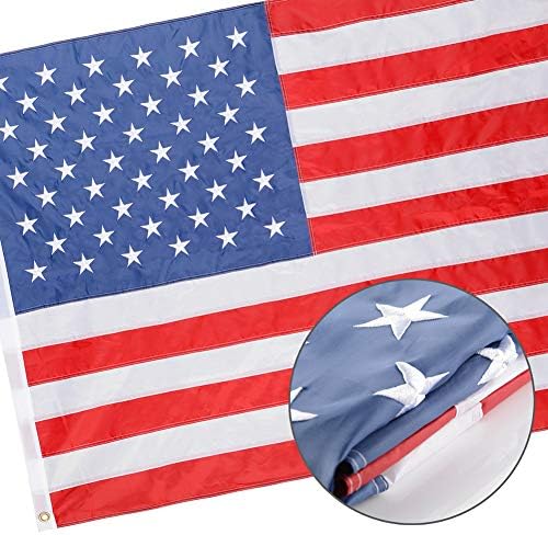 Yafeco U.S. 50 כוכב תפור דגל סירות, 16X24 אינץ 'יאכטה יאכטה סירות ימי דגל אמריקאי אמריקאי מלא עם פסים