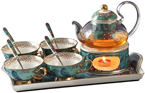 Xwozydr בסגנון פסטורלי סט תה פרחים כוס יצירתי כוס תה מחומם כוס פירות פירות סט פירות סט פרחים עדין קומקום