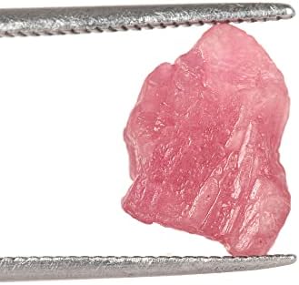 Gemhub Gemstone רופף 3.60 CT Raw Raugh Pink Tourmaline Crystal Crystal, Tourmaline ורוד ברזילאי