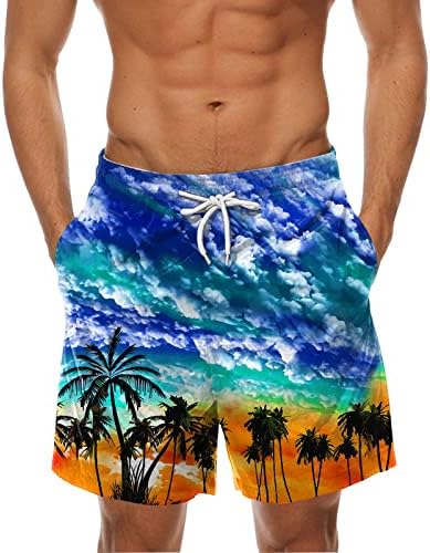 Miashui מכנסיים קצרים אורך ארוך גברים גברים אביב אביב קיץ מכנסיים קצרים מכנסיים מודפסים מכנסי חוף ספורט