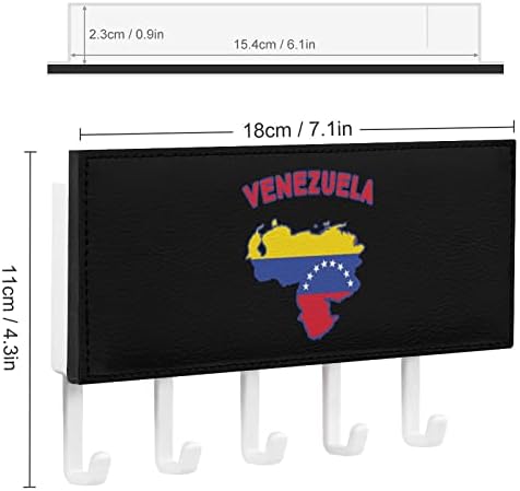 מפת דגל ונצואלה מפת ומחזיק הדואר לקיר דקורטיבי קיר מודרני רכוב מתלים עם ווים לדלת הכניסה לכניסה