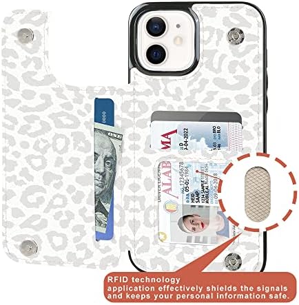 OBBII תואם למארז הארנק של אייפון 11 עם מחזיק כרטיסים, מארז משבצות כרטיסים של PU עור, אבזם מגנטי כפול
