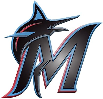 MLB - סמל צבע אלומיניום כבד של מיאמי מרלינס